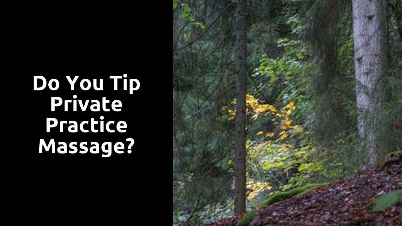 Do you tip private practice massage?